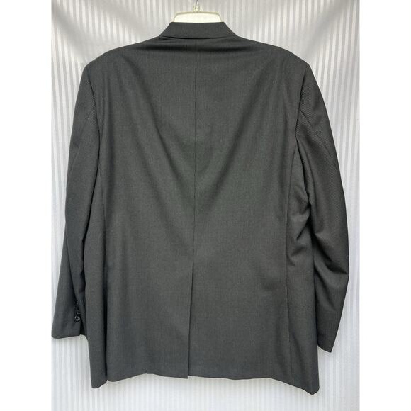 Custom Holland Sherry Charcoal Gray 2pc Pinstriped Suit 37 x 29 - Picture 2 of 16